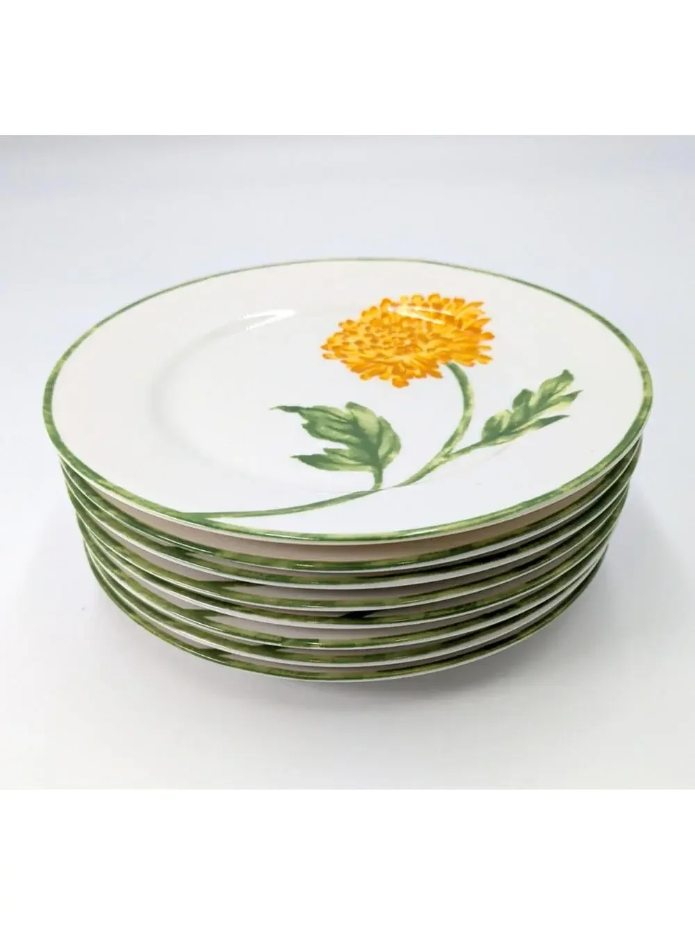 Pier 1 Imports Fall Floral Chrysanthemums SALAD PLATES 7 3/4